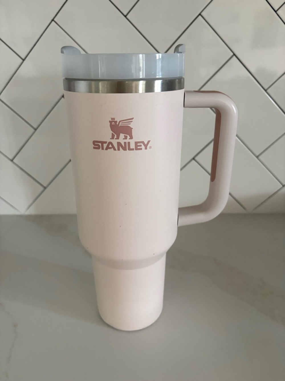 Stanley Pink Travel Mug with Handle